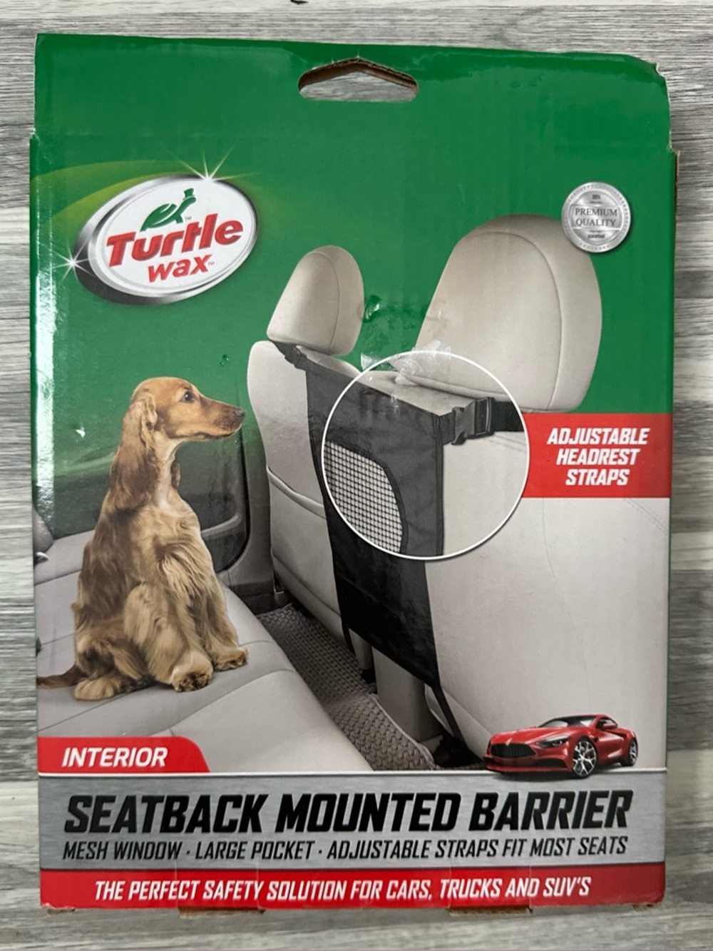 Black Seatback Mounted Barrier for Pets